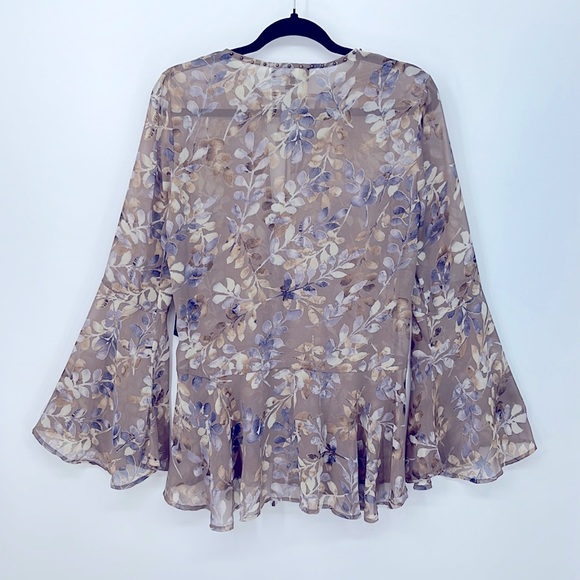 LULU’S Sheer Floral Blouse - Picture 4 of 4